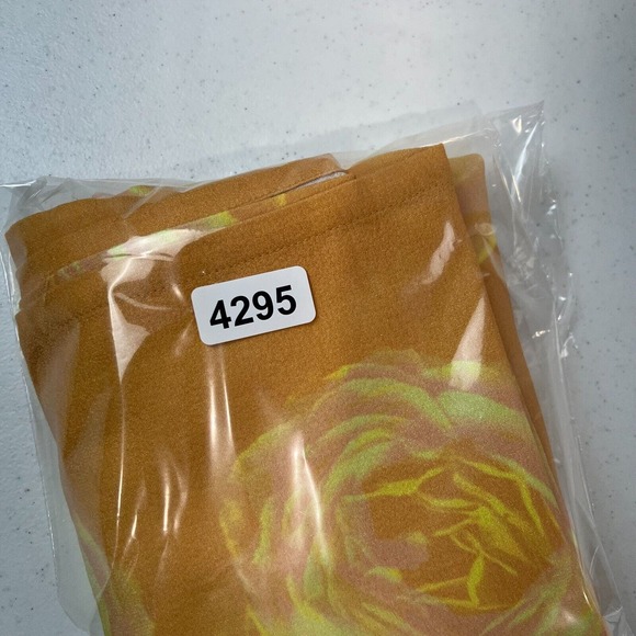 Miaou Moni Skirt Plus Size 3XL XXXL Orange Floral Print Side Slit‎ Pencil Midi - Picture 11 of 11